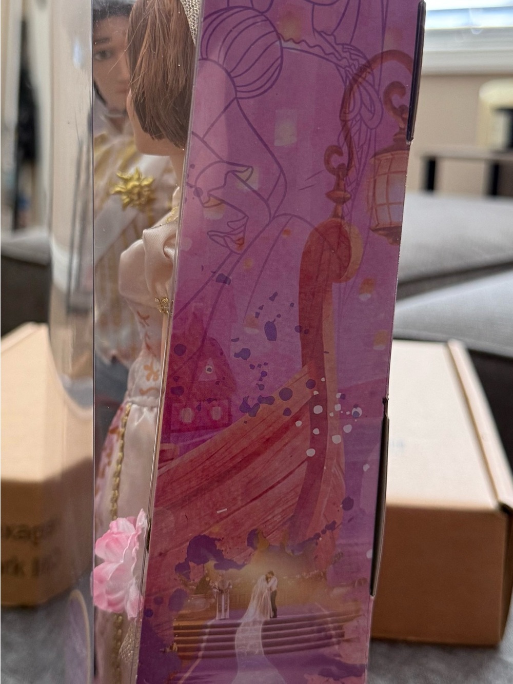 Disney Store Princess Rapunzel and Eugene Wedding Doll 12in Set Tangled Flynn - Picture 8 of 9